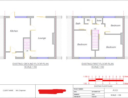 Architectural plans for a loft conversion in Altrincham.